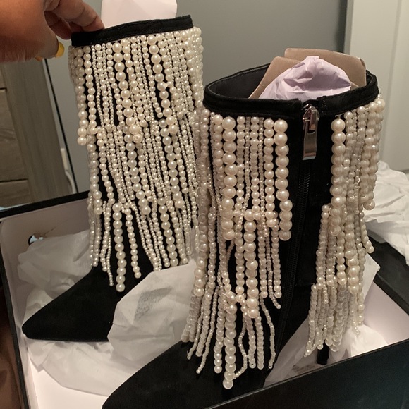 Pearl Suede High heel boots - Picture 4 of 6